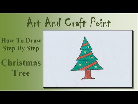 How to draw a Christmas Tree for kids - YouTube
