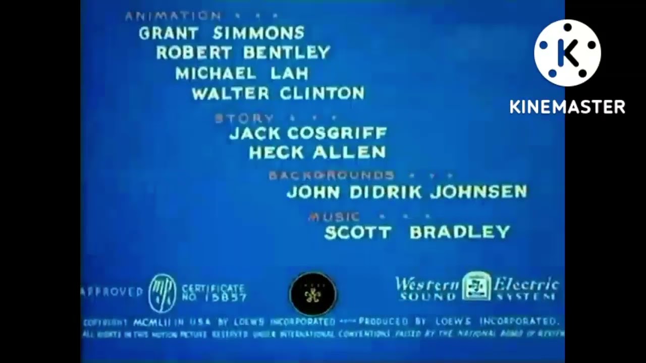 the impossible possum 1954 intro with 1946-1952 mgm logo