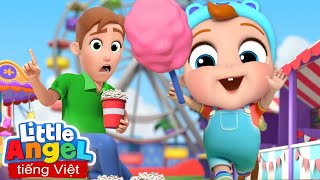 Bé Đi Chơi Công Viên Giải Trí | Đi Trượt Cầu Trượt Đu Quay | Little Angel tiếng Việt Nhạc thiếu nhi screenshot 5