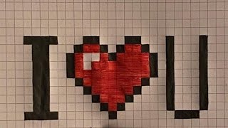 how to draw 3d 'I❤️U' drawing|easy drawing|simple drawing|3d arts|3d drawing|cute drawing