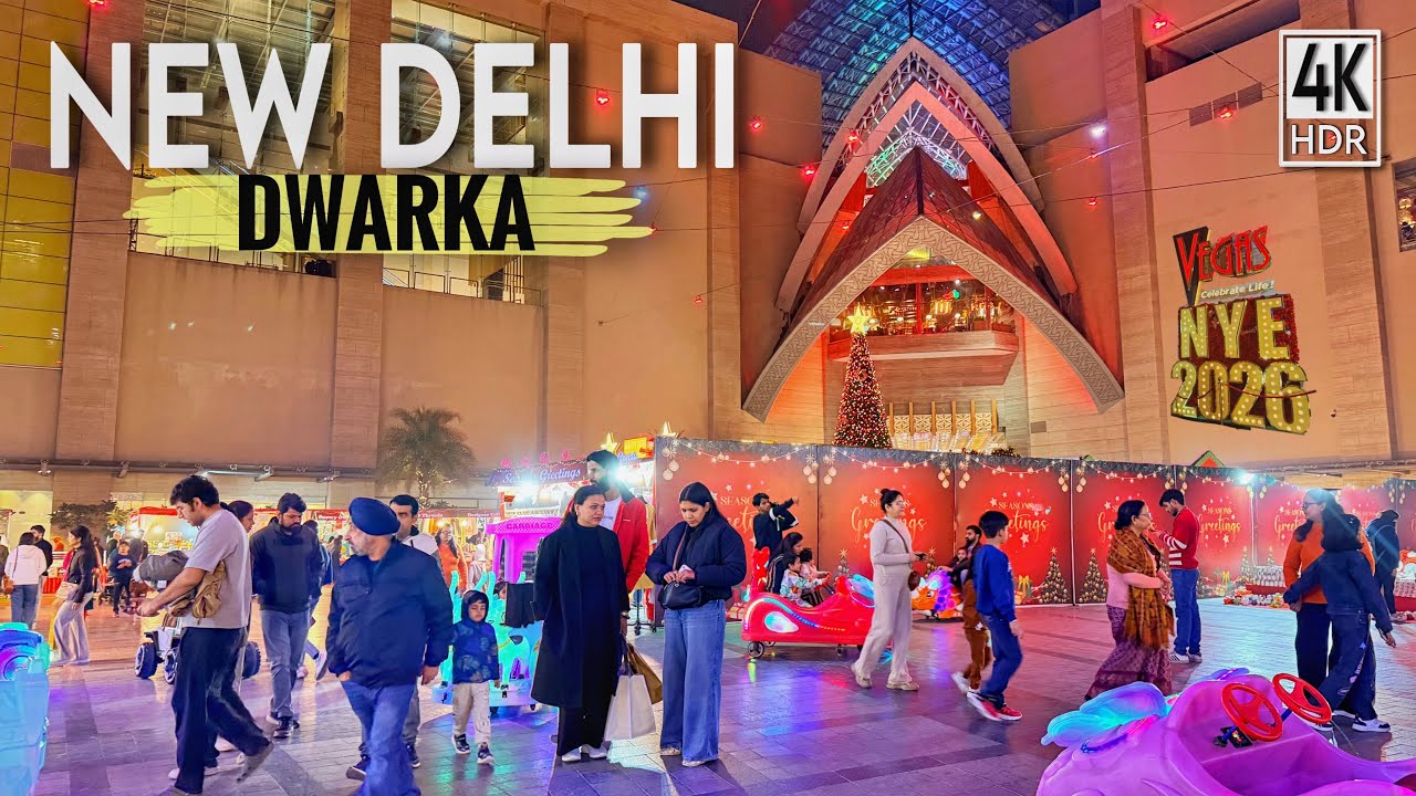 Exploring an Indian Mall - New Delhi | Dwarka | Vegas Mall - 4K Walking Tour