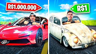 CARRO DE R$1 REAL VS R$1 MILHÃO DE REAIS!