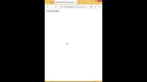 Get pi() value in PHP