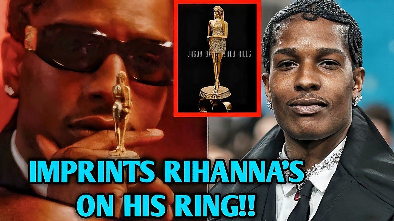 AAP Rocky Wears Massive Gold Ring with RihannaShaped Figure Covered
