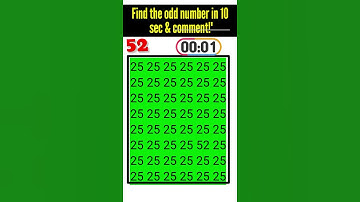 find the odd number number challenge brain game odd one out 10 second challenge