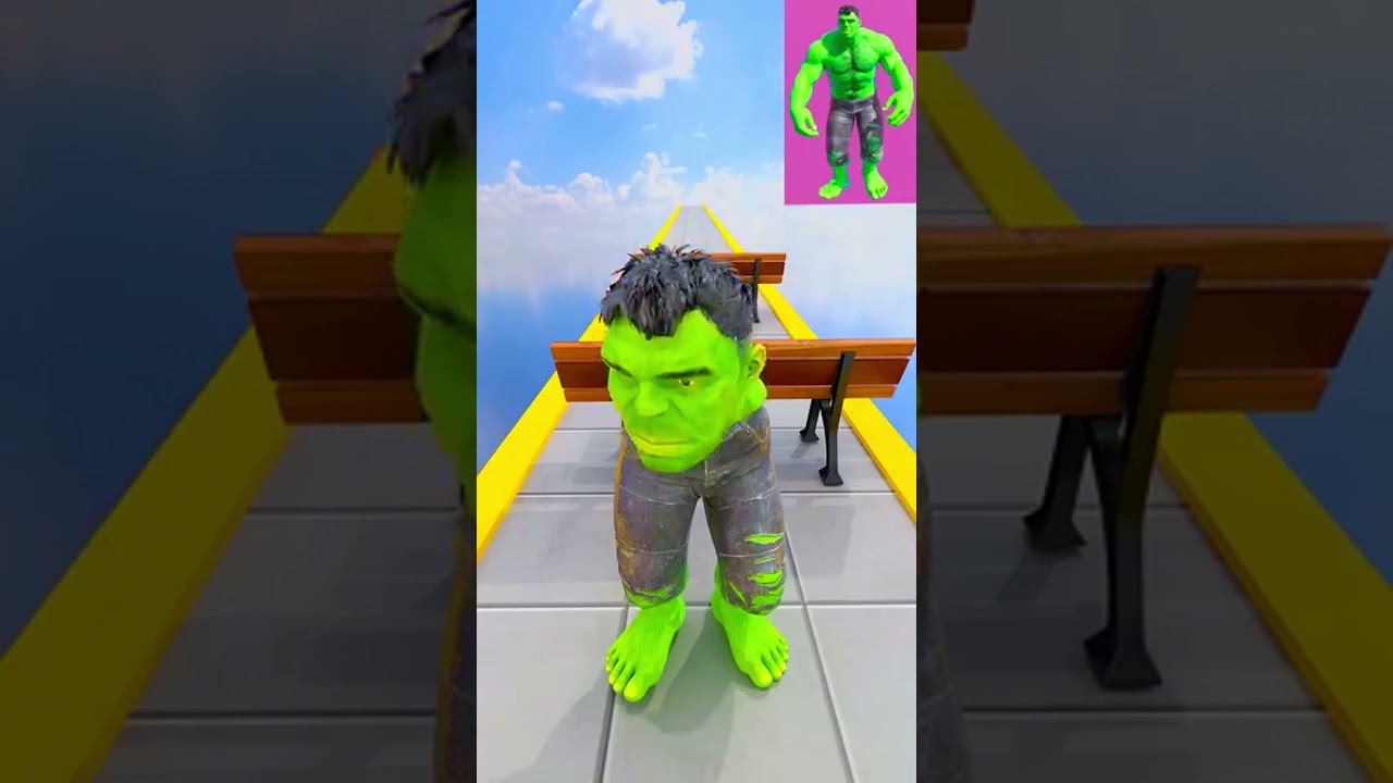 Help Hulk to Build Hunk Body Queen Run Challenge 