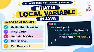 What is Local Variable in Java 🔥 Scope, Initialization & Tricky Interview Questions