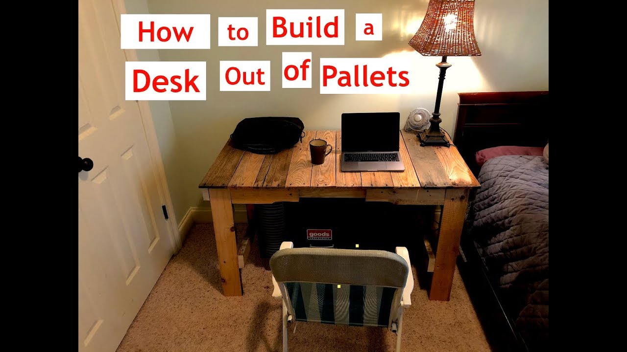 How To Build A Desk Out Of Pallet Wood Youtube