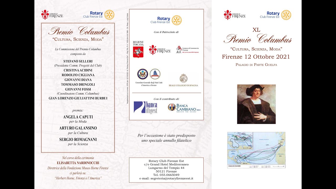 PREMIO COLUMBUS 2021 Palagio di Parte Guelfa Firenze
