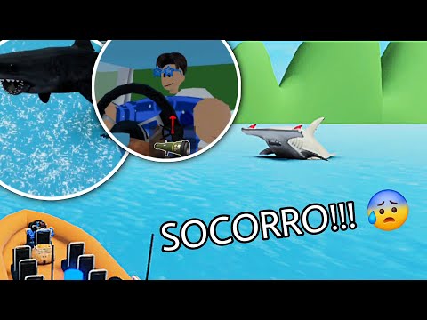 Roblox - Fugindo de um tubarão! 🦈🌊