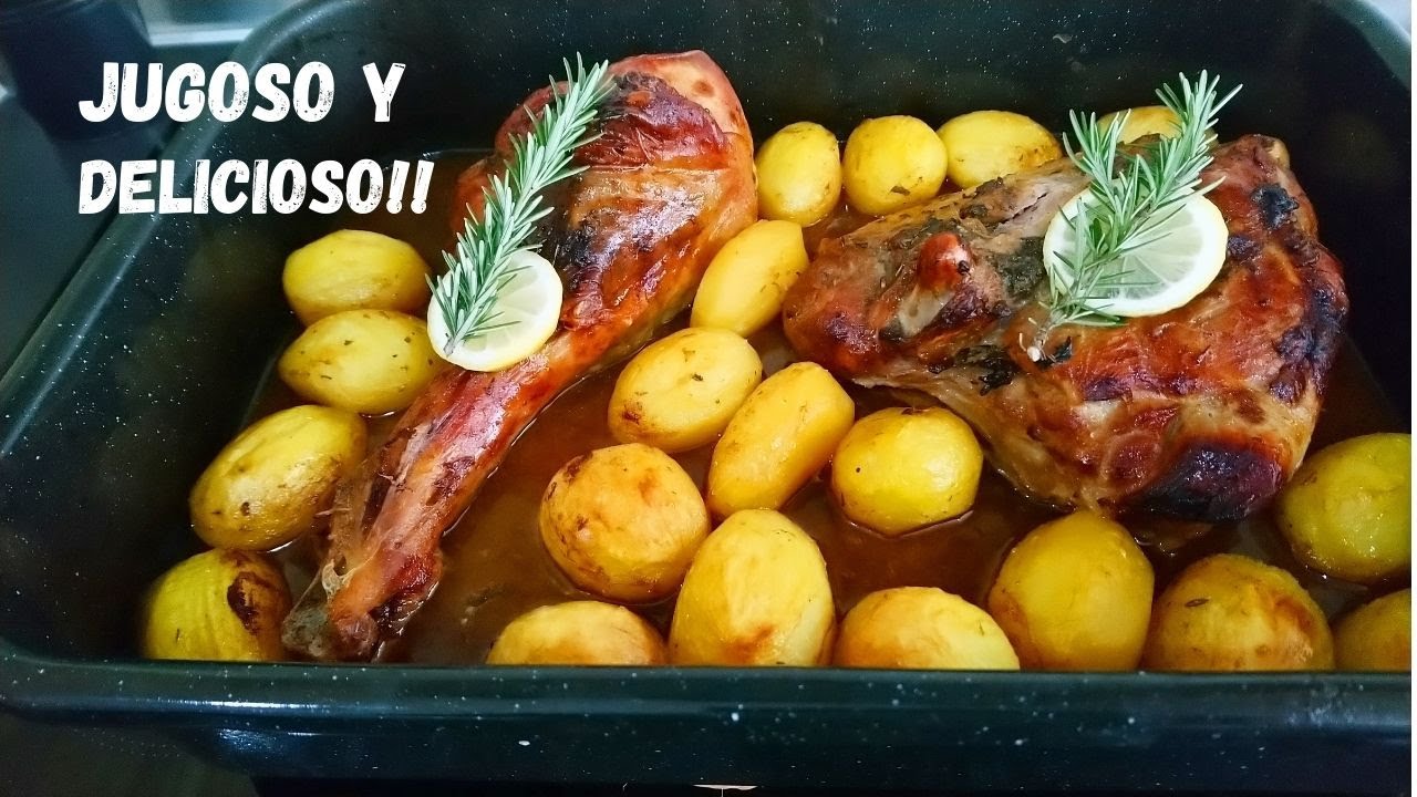 PIERNA DE PAVO AL HORNO..🦃 jugosa, tierna y sabrosa !!