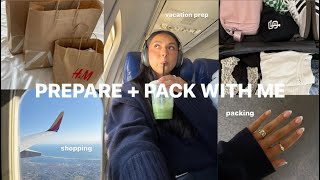 PREPARE + PACK WITH ME FOR VACATION! (shopping, nails, and packing!)