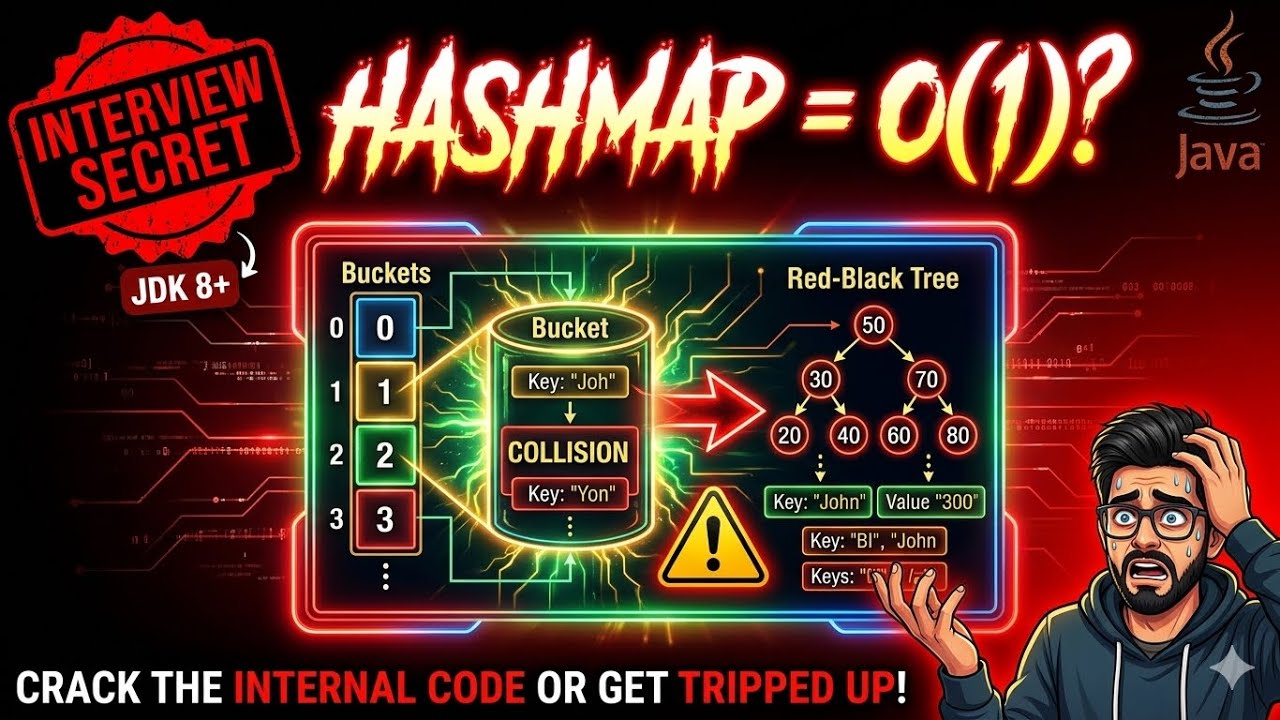 HashMap Internals in Java (17 Min) | hashCode, equals, Collision ...