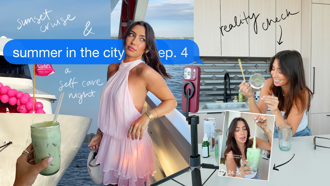 summer in the city (ep 4!)🌊: sunset boat cruise, trying new things & deep chats!