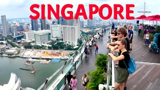 Singapore's Skyline: A View from Sands Skypark 🌟 🇸🇬 4K HDR