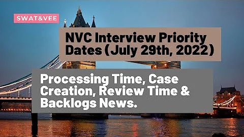 NVC Interview Priority Dates (July 29th, 2022) || Processing Time, Case Creation & Backlogs News.
