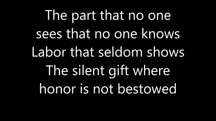 Sarah Gaines "The Part That No One Sees"
