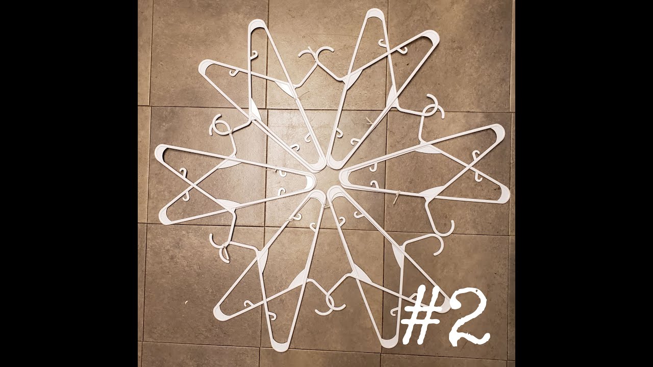 How to make clothes hanger snowflakes