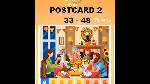 Nonogram Thanksgiving Day Event 2nd postcard level 33-48
