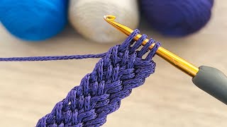 How to make an easy bag handle / how to make a rope from macrame rope / how to make a crochet rope
