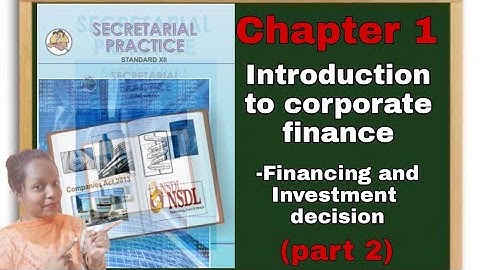 #INTRODUCTION TO #CORPORATE #FINANCE #class #12th chapter 1 (part -2) #SP# Secretarial Practice