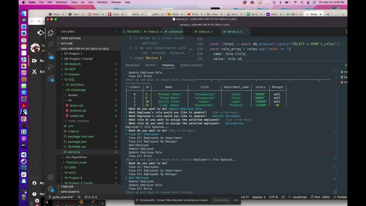 SQL Challenge Employee Tracker YouTube
