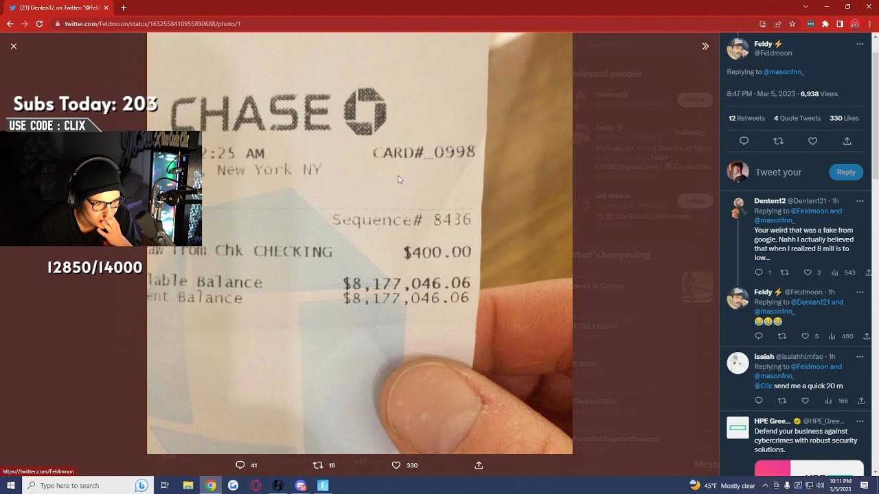 Clix Exposes His BANK ACCOUNT On Accident YouTube