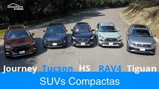 Test Técnico Comparativo: Journey, Tucson, HS, Rav4 y Tiguan