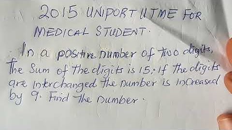 in a positive number of two digits, the sum of the digits is 15. if the digits are interchanged,