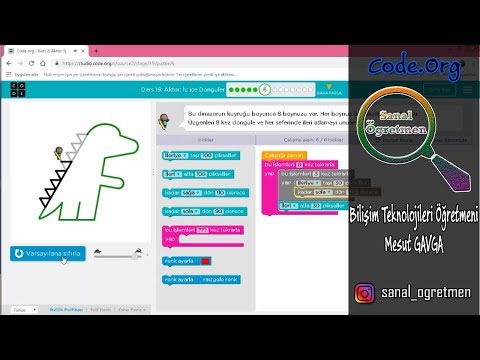 Code.Org Kurs 2 Ders 19 Aktör İç İçe Döngüler