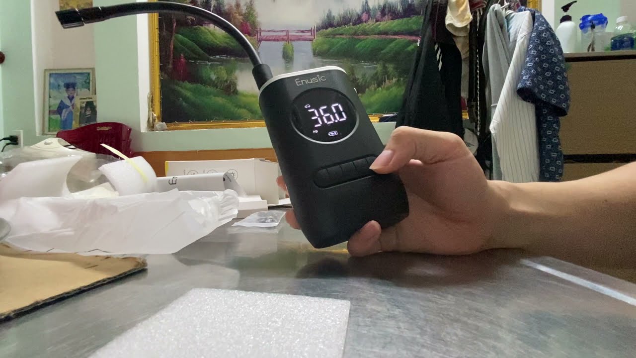 Bơm lốp xe máy, xe đạp, ô tô Enusic TP03 - Tire Pump