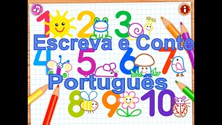 Escreva e Conte de 1 a 10 em Português