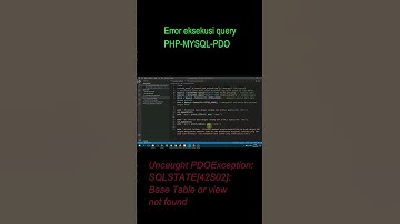 Koneksi PHP MYSQL PDO Error query - Base Table or view not found