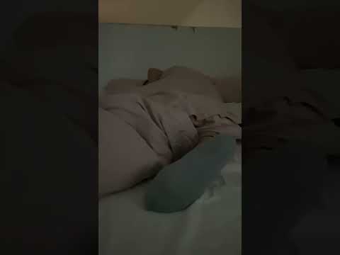 Sleeping girl feet in socks part 1