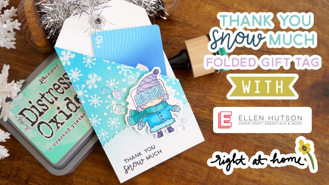 thank you snow much folded gift tag 12 days of christmas tags