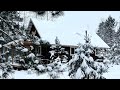 Winter snowstorm hits our off grid cabin in northern minnesota