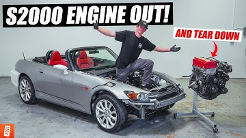 Building A Turbocharged Honda S2000 AP2 - Part 3 - Engine Out & Tear Down!