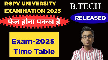 Finally Rgpv time table released | Rgpvexam-2025 update |Dec Exam 2025