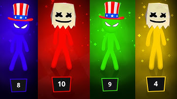 Stickman Party - Tournament Mode 123 4 Player Random - MiniGames Gameplay Part 118