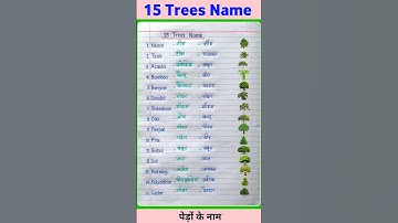 15 Trees Name in English and Hindi | Trees Name | पेड़ों के नाम | Name of Trees #shorts #trees