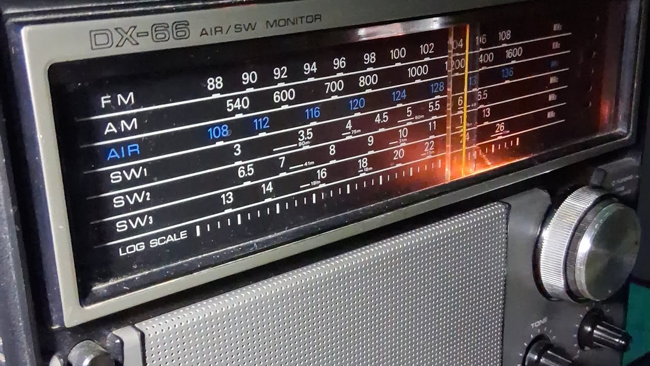 Realistic dx- 66 shortwave radio at night 🌙 time hours. Band scan .