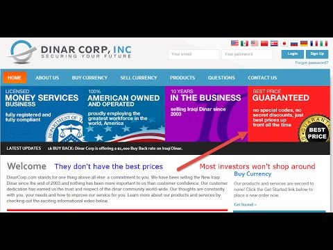 Dinar Corp Reviews on Iraqi Dinar Dealer BBB