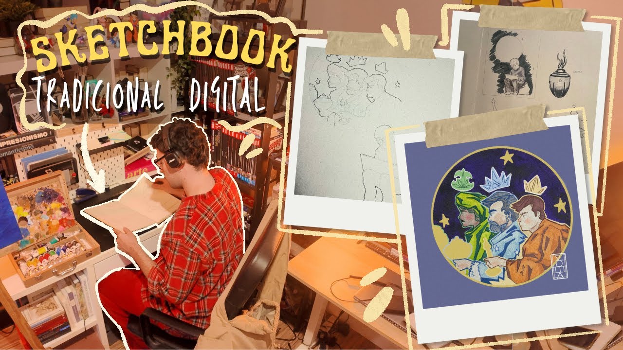 Dibujar en Nochebuena: proceso real de una ilustración tradicional (errores y aprendizaje)