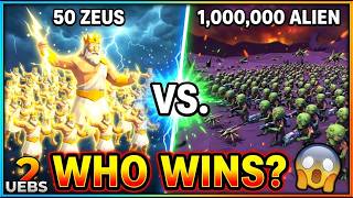 50 Zeus vs. 1.000.000 Alien – Who Wins? 😱 #gaming #simulation – Ultimate Epic Battle screenshot 2