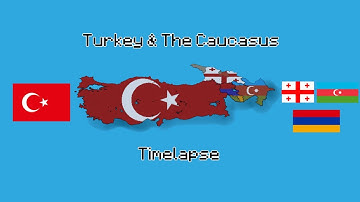 Turkey & The Caucasus - Minecraft large scale world flag map Timelapses [Part 8]