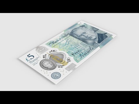 Modern Five Pound Note 3D Model