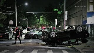 Wrong Way Driver Overturns, Catches Fire, Flees the Scene | Brownsville, Brooklyn