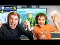 Little Bro Spends £1000 on Youtuber's Credit Card in Fortnite Item Shop!