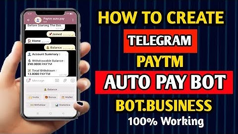 How To Create Telegram Paytm Auto Pay Bot Make Telegram Paytm Instant Payment boT, Developer
