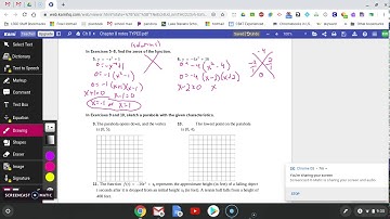 8.2 video graphing f(x) = ax^2 + c